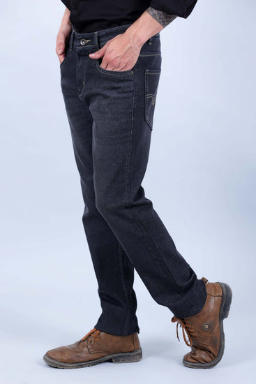 Bluebird Men's Charcoal Grey Denim Jeans - Veshbhoshaa