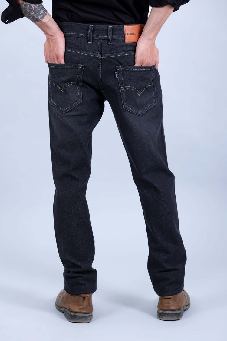 Bluebird Men's Charcoal Grey Denim Jeans - Veshbhoshaa