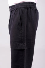 Bluebird Men's Cotton Cargo Pant Loose Fit Black - Veshbhoshaa