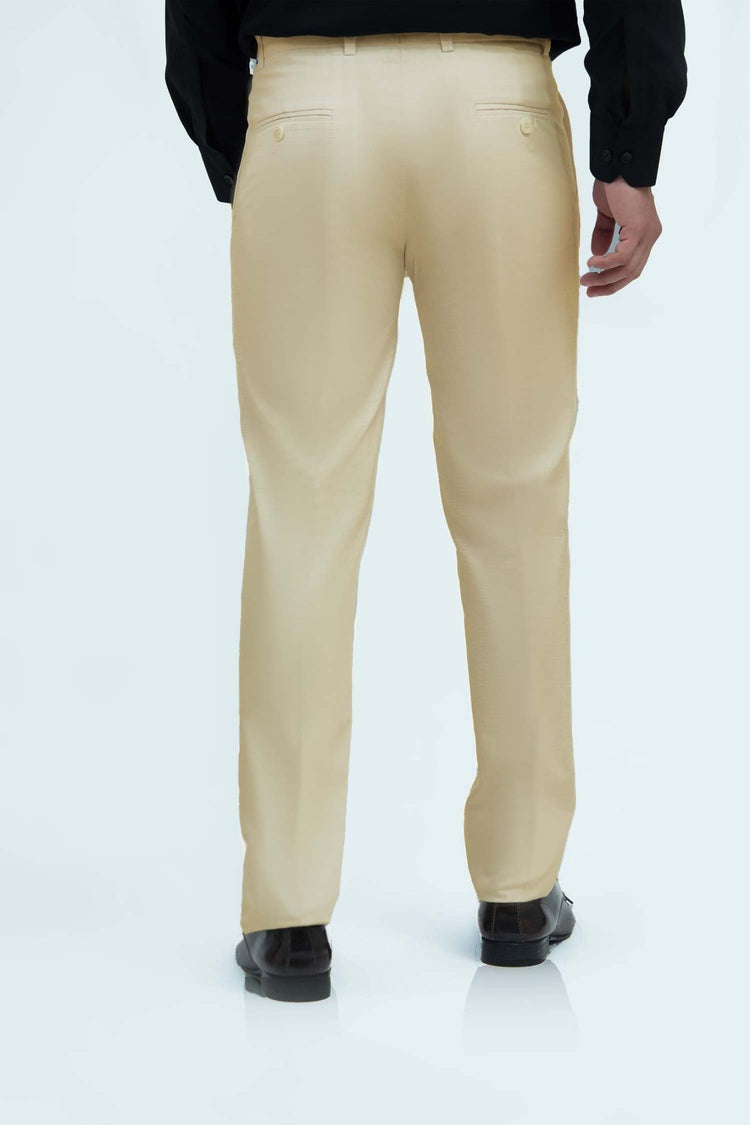 Bluebird Men's Cream Formal Trousers - Veshbhoshaa