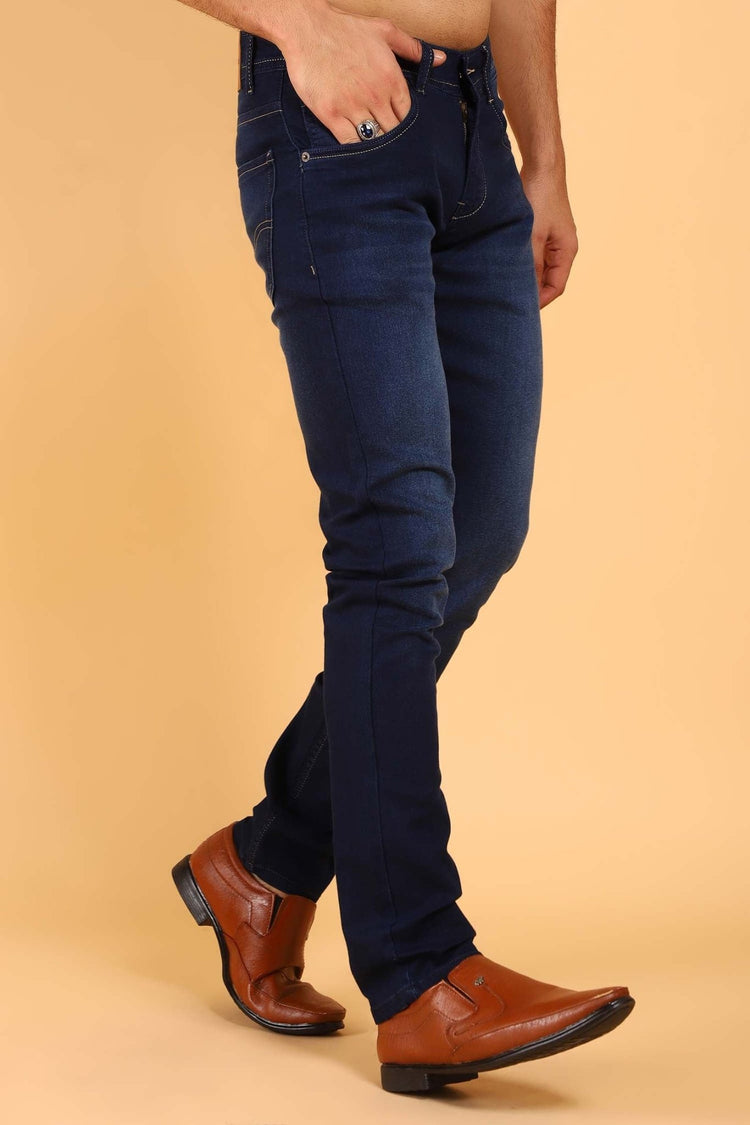 Bluebird Men's Dark Blue Denim Jeans - Veshbhoshaa