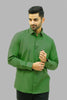 Bluebird Men's Dark Green Formal Shirt - Veshbhoshaa