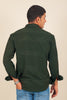 bluebird men's dark green knitted jacquard shirt - Veshbhoshaa