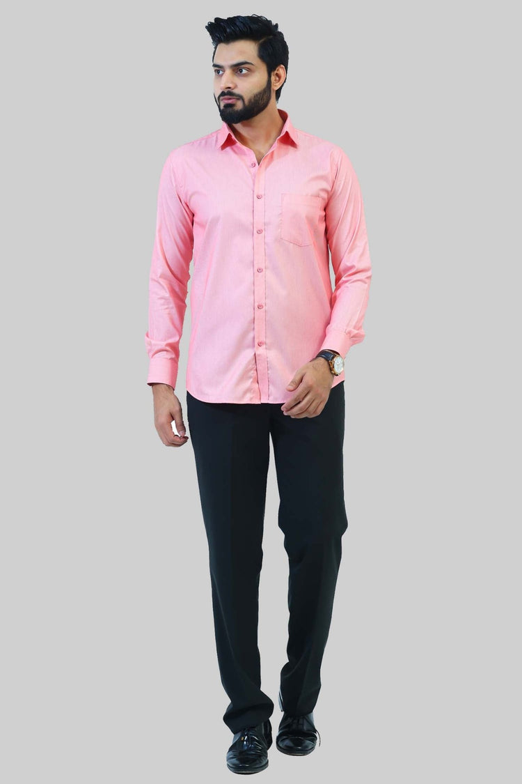 Bluebird Men's Dark Pink Formal Shirt - Veshbhoshaa