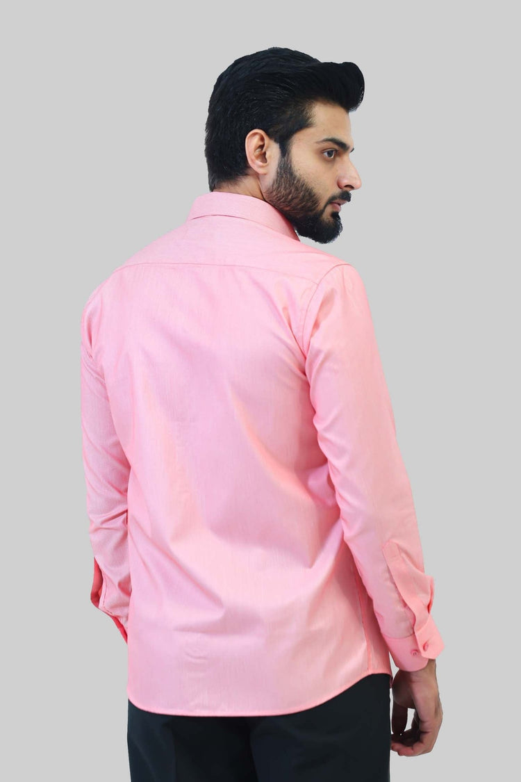 Bluebird Men's Dark Pink Formal Shirt - Veshbhoshaa