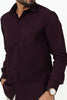 Bluebird Men's Dark Purple Cotton Lycra Formal Shirt - Veshbhoshaa