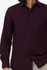 Bluebird Men's Dark Purple Cotton Lycra Formal Shirt - Veshbhoshaa