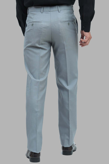 Bluebird Men's Eagle Grey Formal Trousers - Veshbhoshaa