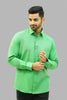 Bluebird Men's Green Formal Shirt - Veshbhoshaa