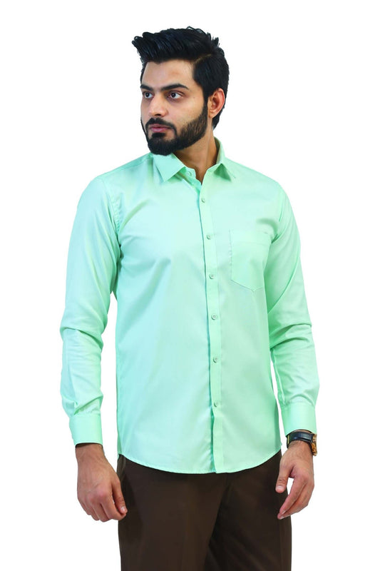 Bluebird Men's Green Formal Shirt - Veshbhoshaa