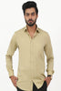 Bluebird Men's Khaki Cotton Lycra Formal Shirt - Veshbhoshaa