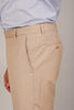 Bluebird Men's Khaki Textured Formal Trousers - Veshbhoshaa