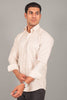 Bluebird Men's Light Brown Checkered Shirt - Veshbhoshaa