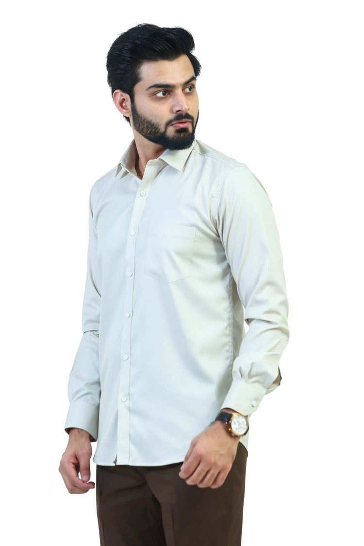 Bluebird Men's Light Brown Formal Shirt - Veshbhoshaa