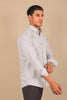 Bluebird Men's Light Grey Checkered Shirt - Veshbhoshaa