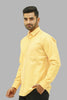 Bluebird Men's Light Yellow Formal Shirt - Veshbhoshaa