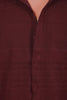 Bluebird Men's Maroon Knitted Jacquard Shirt - Veshbhoshaa