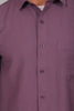 Bluebird Men's Mauve Knitted Plain Shirt - Veshbhoshaa