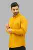 Bluebird Men's Mustard Formal Shirt - Veshbhoshaa