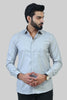 Bluebird Men's Off Grey Formal Shirt - Veshbhoshaa