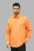 Bluebird Men's Orange Yellow Formal Shirt - Veshbhoshaa