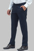 Bluebird Men's Oxford Blue Formal Trouser - Veshbhoshaa