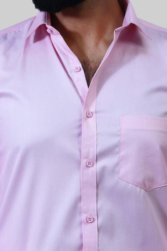 Bluebird Men's Pink Formal Shirt - Veshbhoshaa