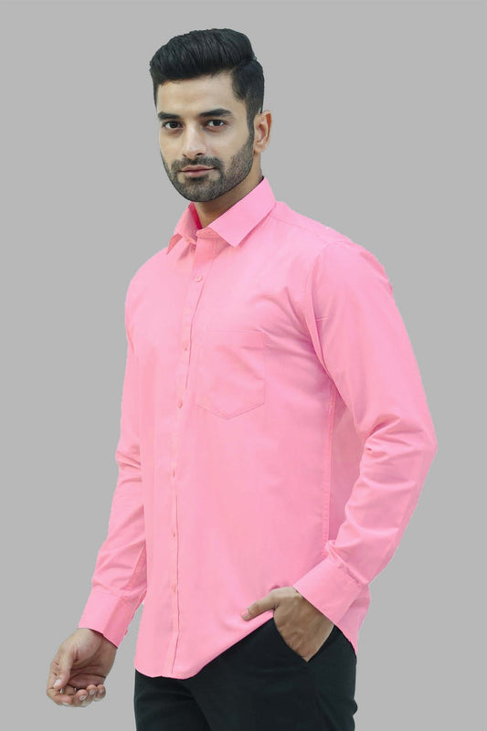 Bluebird Men's Pink Formal Shirt - Veshbhoshaa