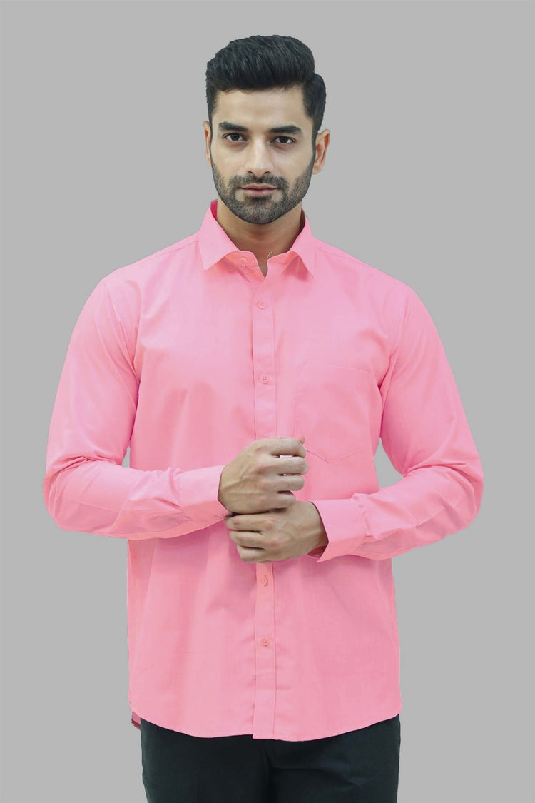 Bluebird Men's Pink Formal Shirt - Veshbhoshaa