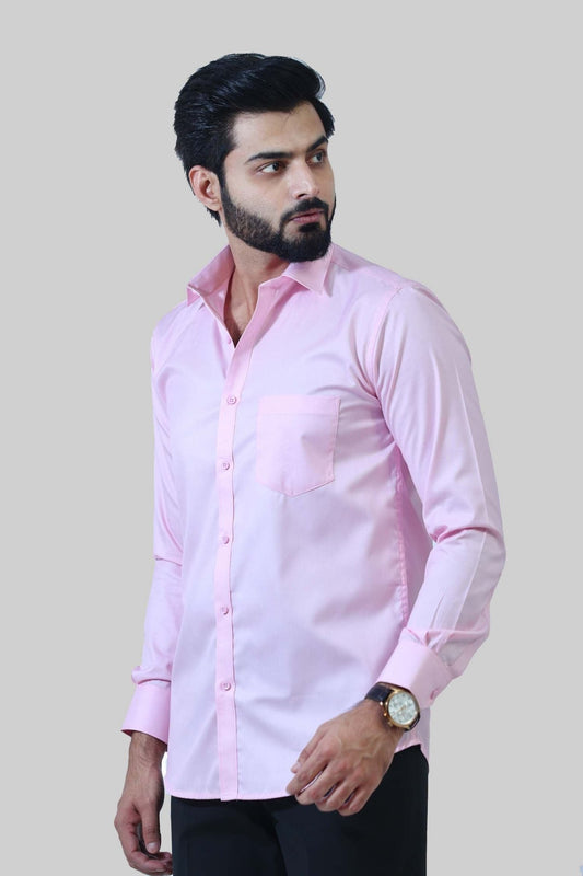 Bluebird Men's Pink Formal Shirt - Veshbhoshaa