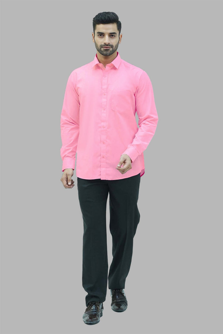 Bluebird Men's Pink Formal Shirt - Veshbhoshaa