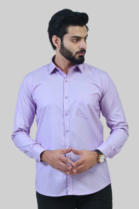 Bluebird Men's Purple Formal Shirt - Veshbhoshaa