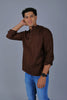 Bluebird Men's Short Kurta in Brown - 100% Pure Cotton - Veshbhoshaa