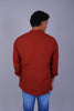 Bluebird Men's Short Kurta in Red - 100% Pure Cotton - Veshbhoshaa