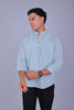 Bluebird Men's Short Kurta in Sky Blue - 100% Pure Cotton - Veshbhoshaa