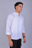 Bluebird Men's Short Kurta in White - 100% Pure Cotton - Veshbhoshaa