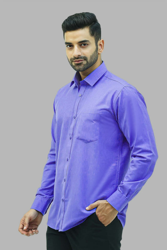 Bluebird Men's Sky Blue Formal Shirt - Veshbhoshaa