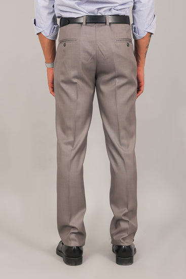 Bluebird Men's Taupe Formal Trouser - Veshbhoshaa