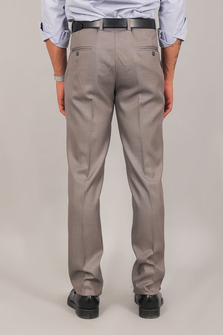 Bluebird Men's Taupe Formal Trouser - Veshbhoshaa