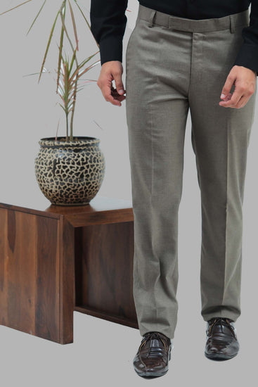 Bluebird Men's Trout Grey Formal Trouser - Veshbhoshaa