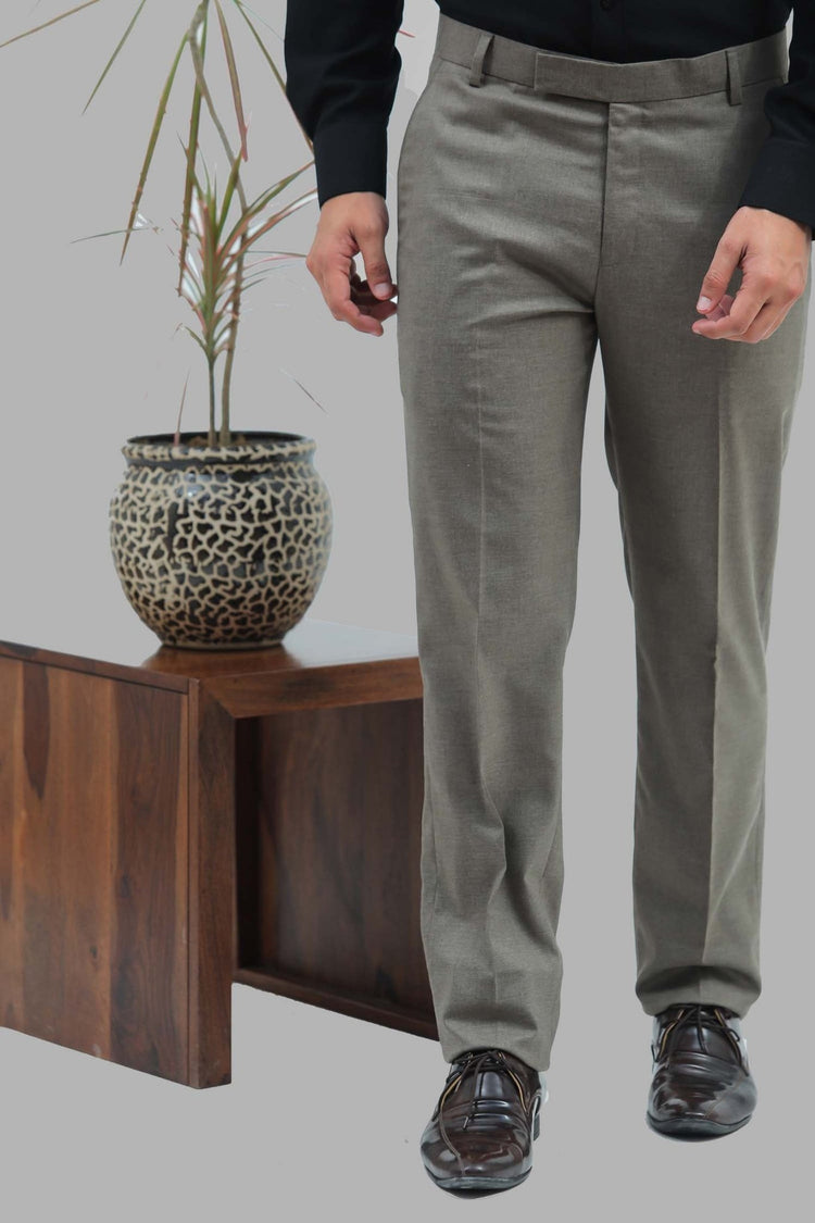 Bluebird Men's Trout Grey Formal Trouser - Veshbhoshaa