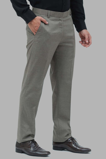 Bluebird Men's Trout Grey Formal Trouser - Veshbhoshaa