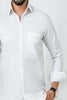 Bluebird Men's White Cotton Lycra Formal Shirt - Veshbhoshaa