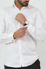 Bluebird Men's White Cufflink Formal Shirt - Veshbhoshaa