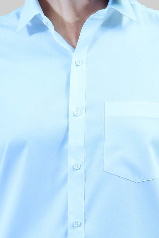 Bluebird Men's White Formal Shirt - Veshbhoshaa