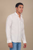 Bluebird Men's White Knitted Plain Shirt - Veshbhoshaa