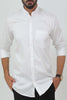 Bluebird Men's White Mandarin Collar Formal Shirt - Veshbhoshaa