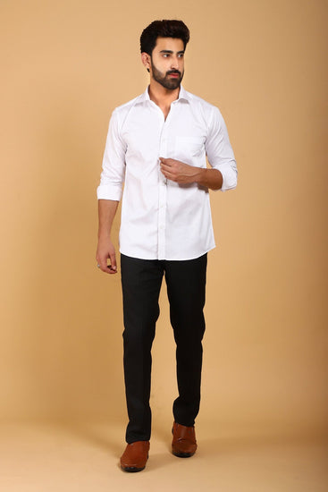 Bluebird Men's White Premium Shirt - Veshbhoshaa