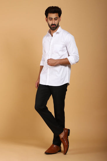 Bluebird Men's White Premium Shirt - Veshbhoshaa