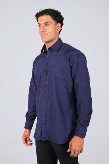 Bluebird Royal Purple Men's Office Shirt - Veshbhoshaa